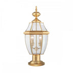 QZ-NEWBURY3-L-PB Newbury 2 Light Pedestal Lacquered Polished Brass