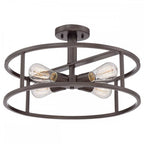 QZ-NEW-HARBOR-SF New Harbor 4 Light Semi-Flush Western Bronze