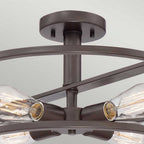 QZ-NEW-HARBOR-SF New Harbor 4 Light Semi-Flush Western Bronze