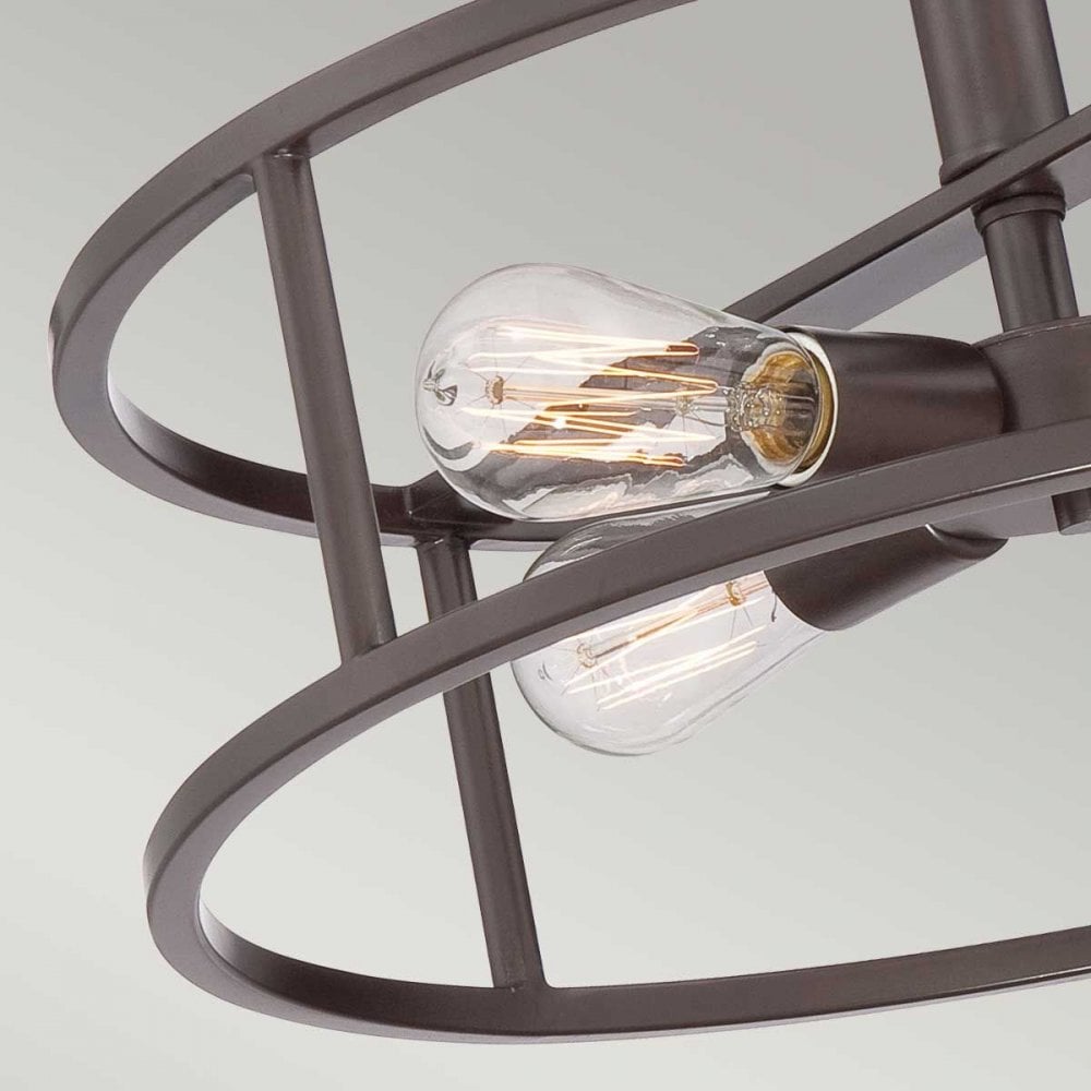 QZ-NEW-HARBOR-SF New Harbor 4 Light Semi-Flush Western Bronze