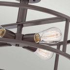 QZ-NEW-HARBOR-SF New Harbor 4 Light Semi-Flush Western Bronze