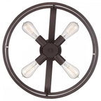 QZ-NEW-HARBOR-SF New Harbor 4 Light Semi-Flush Western Bronze