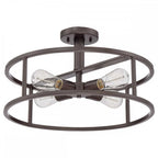 QZ-NEW-HARBOR-SF New Harbor 4 Light Semi-Flush Western Bronze