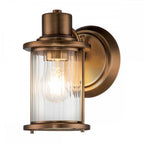 QZ-RIGGS1-BATH-WS Riggs 1 Light Wall Light Weathered Brass