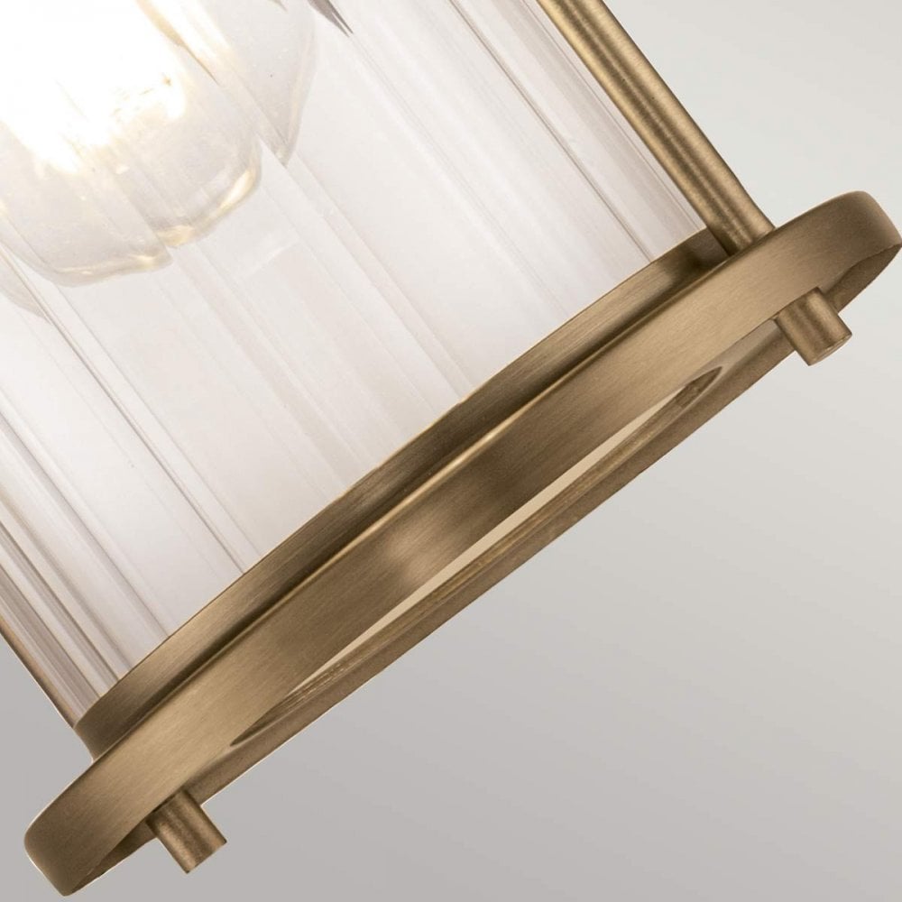 QZ-RIGGS1-BATH-WS Riggs 1 Light Wall Light Weathered Brass