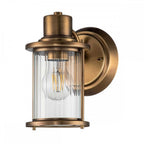 QZ-RIGGS1-BATH-WS Riggs 1 Light Wall Light Weathered Brass