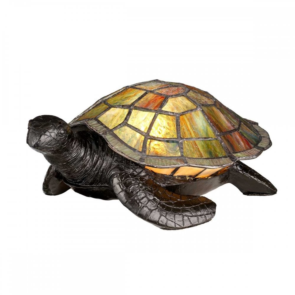 QZ-SAWBACK-TL Tiffany Animal Lamps Sawback Turtle Lamp Vintage Bronze