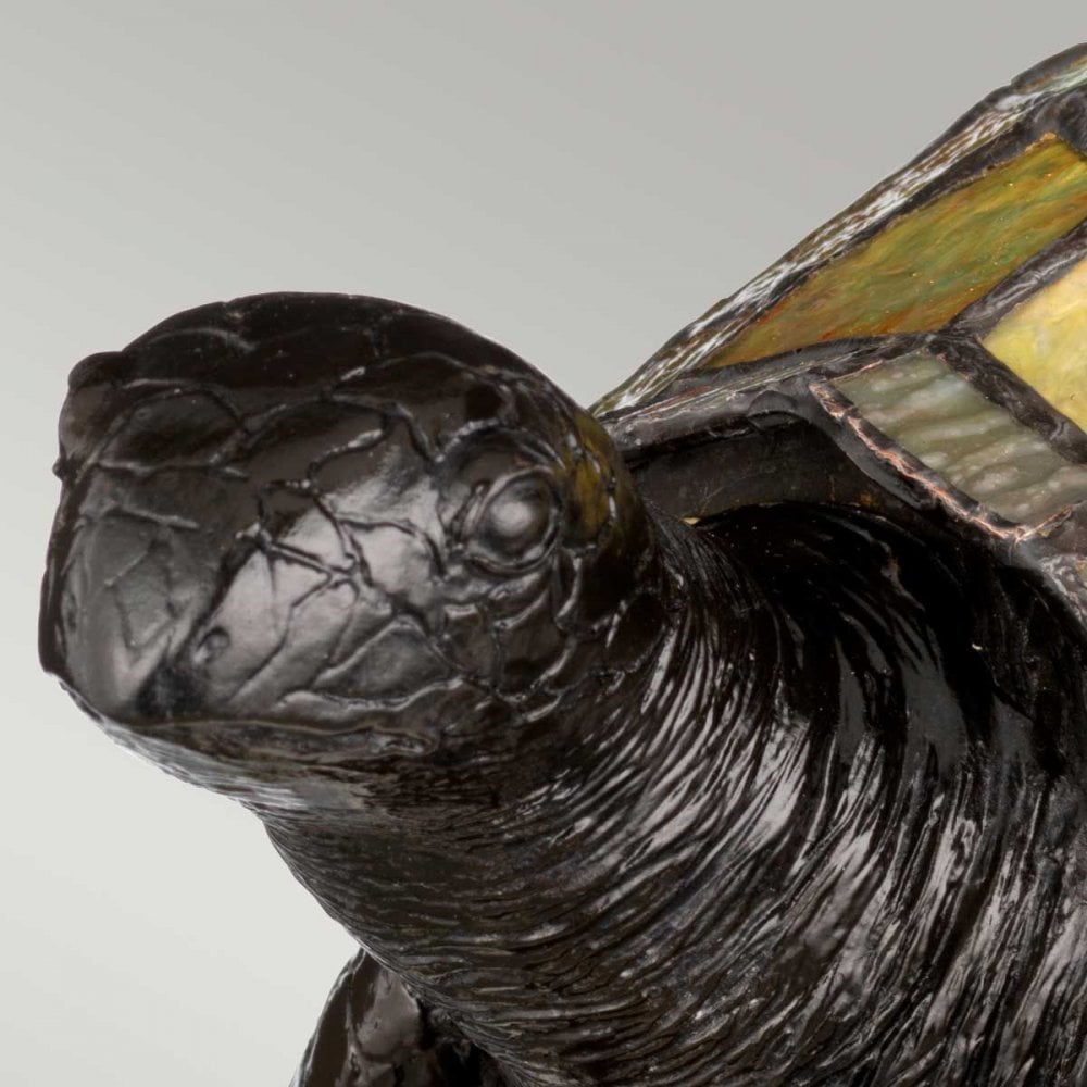 QZ-SAWBACK-TL Tiffany Animal Lamps Sawback Turtle Lamp Vintage Bronze