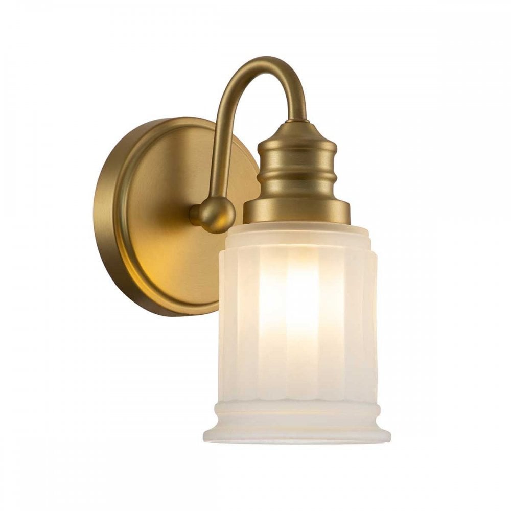 QZ-SWELL1-BB-BATH Swell 1 Light Wall Light Brushed Brass