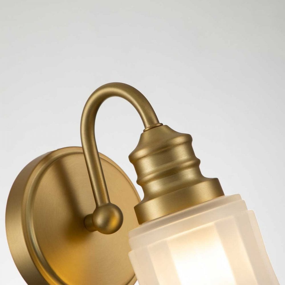 QZ-SWELL1-BB-BATH Swell 1 Light Wall Light Brushed Brass