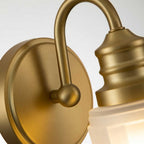 QZ-SWELL1-BB-BATH Swell 1 Light Wall Light Brushed Brass