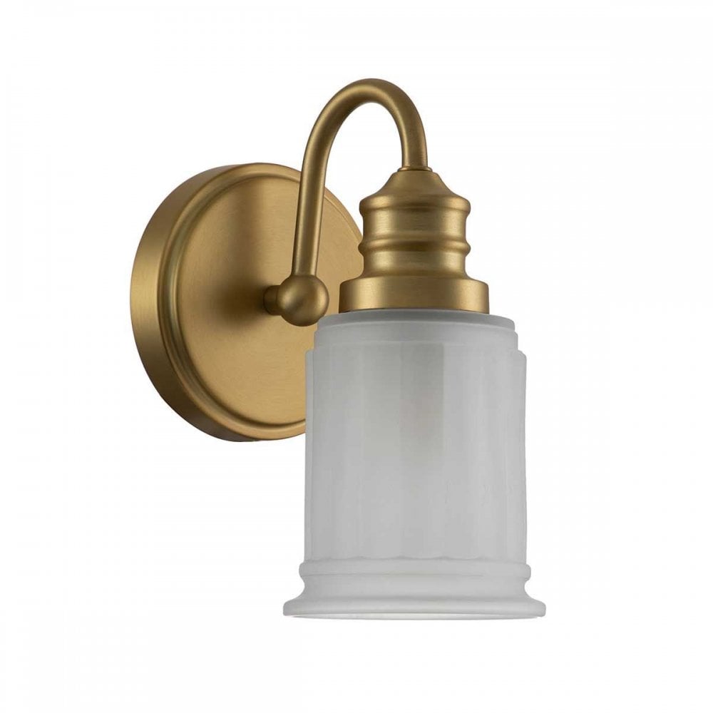 QZ-SWELL1-BB-BATH Swell 1 Light Wall Light Brushed Brass