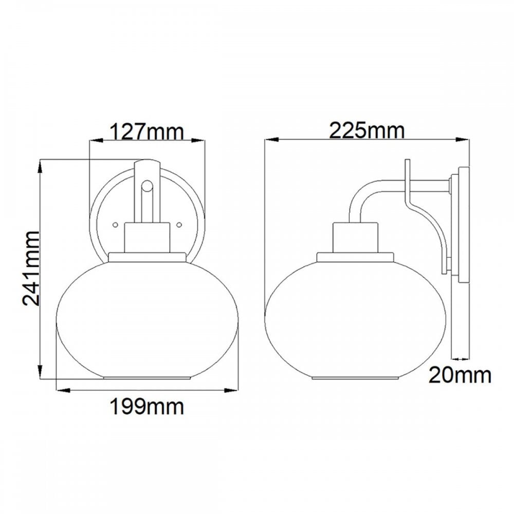 QZ-TRILOGY1-BN Trilogy 1 Light Wall Light Brushed Nickel