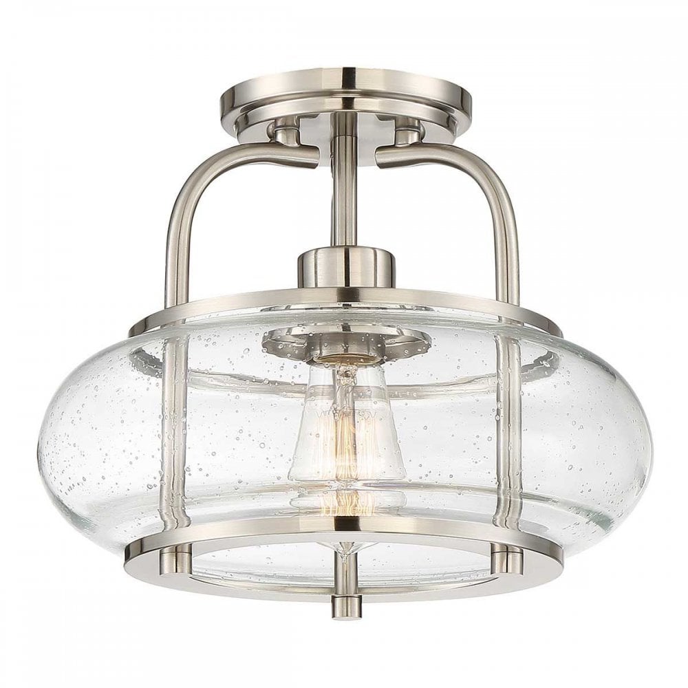 QZ-TRILOGY-SFS-BN Trilogy 1 Light Semi-Flush Brushed Nickel
