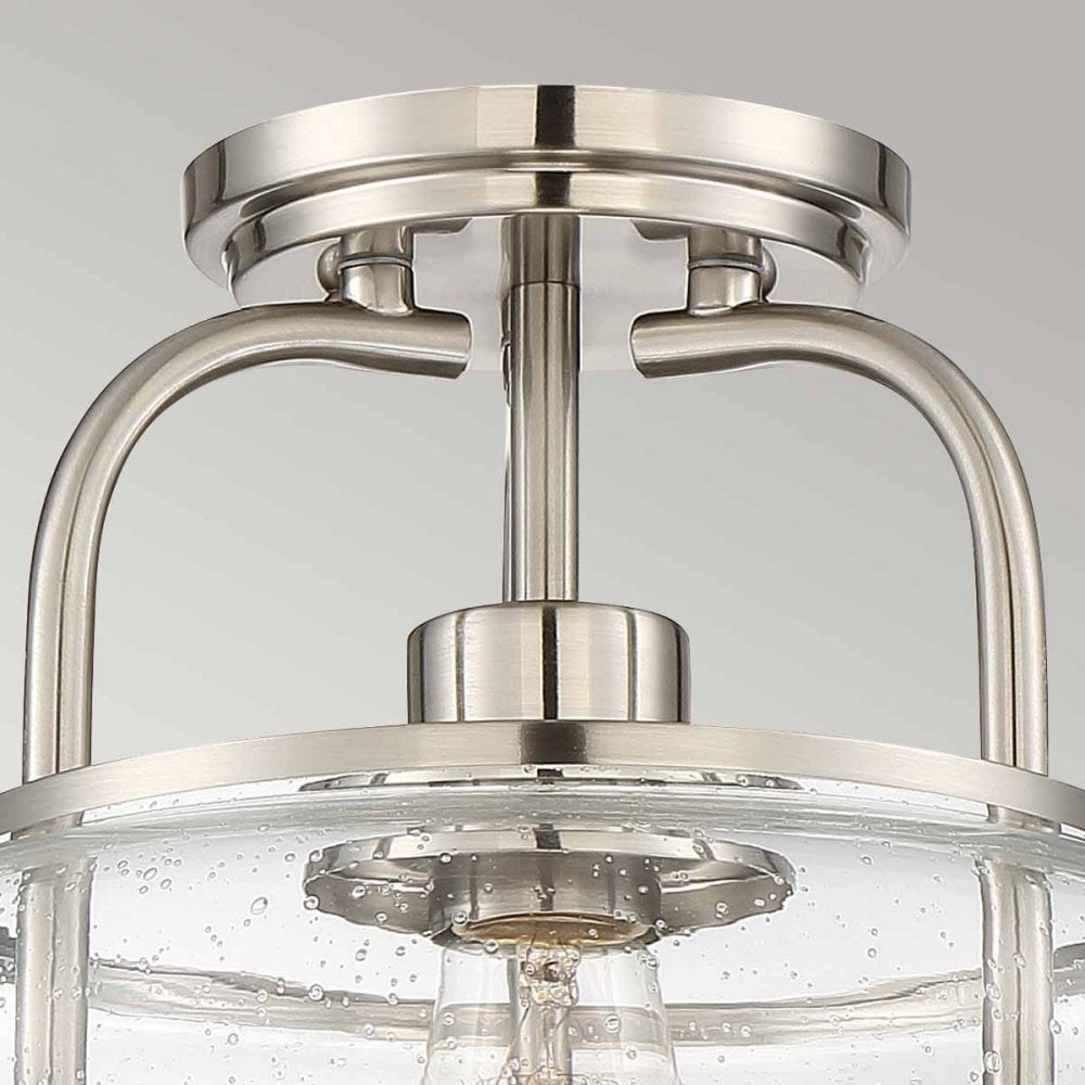 QZ-TRILOGY-SFS-BN Trilogy 1 Light Semi-Flush Brushed Nickel