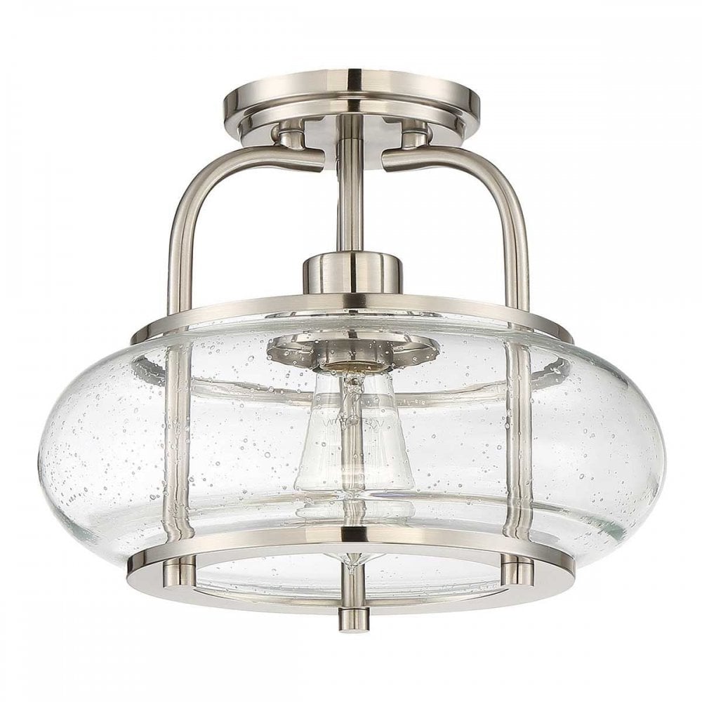 QZ-TRILOGY-SFS-BN Trilogy 1 Light Semi-Flush Brushed Nickel