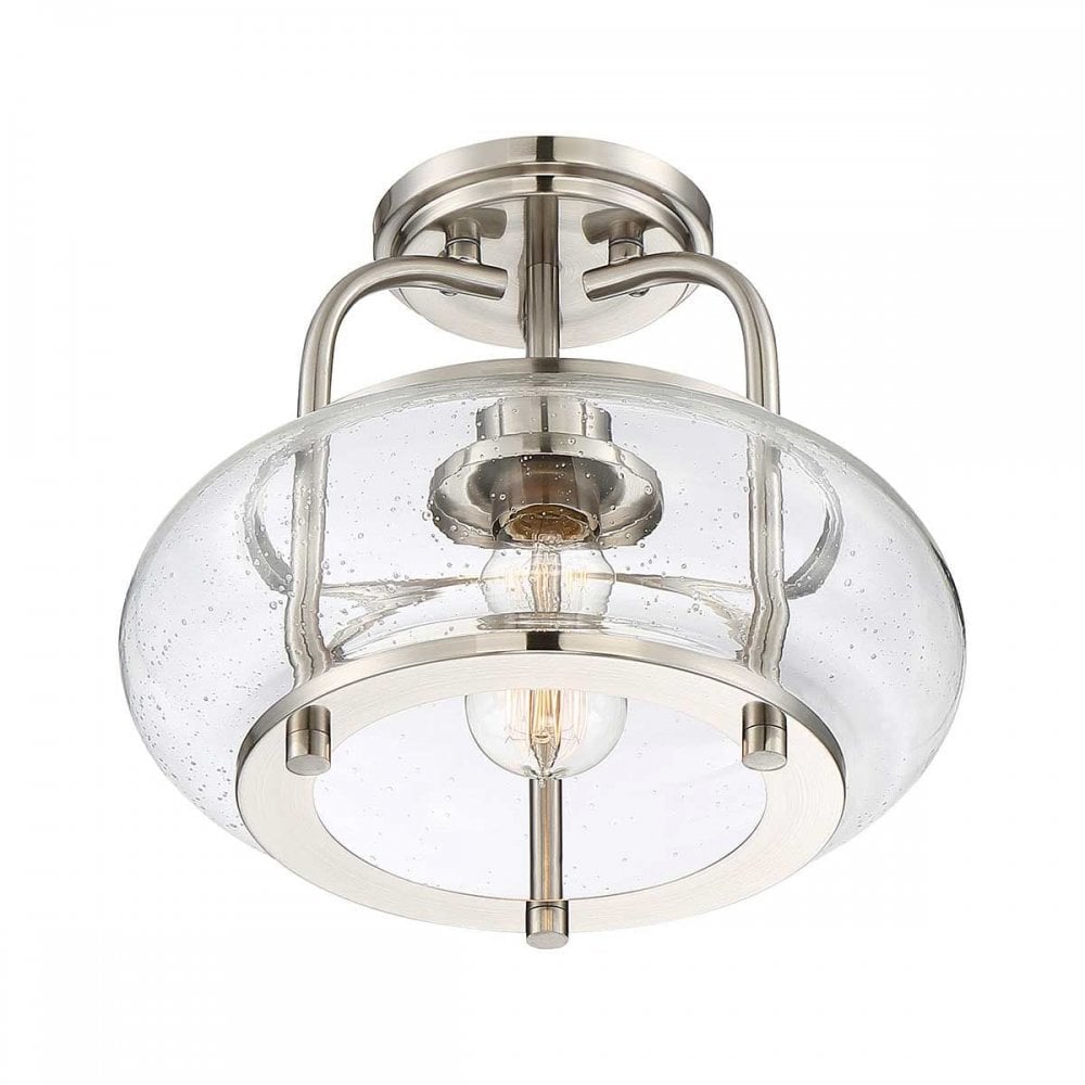 QZ-TRILOGY-SFS-BN Trilogy 1 Light Semi-Flush Brushed Nickel