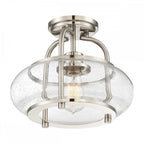 QZ-TRILOGY-SFS-BN Trilogy 1 Light Semi-Flush Brushed Nickel