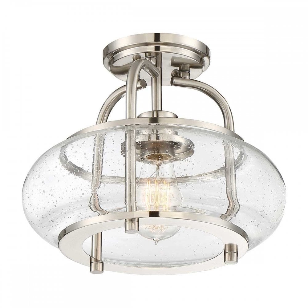 QZ-TRILOGY-SFS-BN Trilogy 1 Light Semi-Flush Brushed Nickel