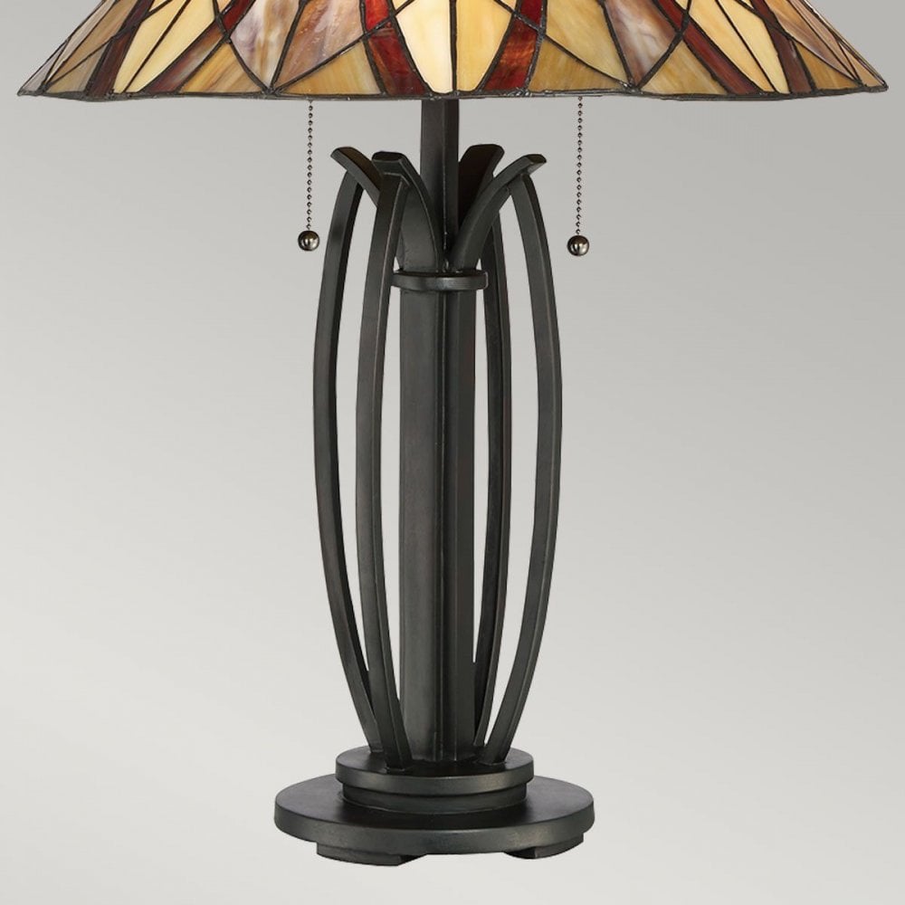 QZ-VICTORY-TL 2 Light Victory Table Lamp Valiant Bronze