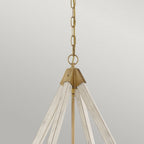 QZ-VIEW-POINT-L View Point 4 Light Chandelier Whitewash Wood Effect and Weathered Brass