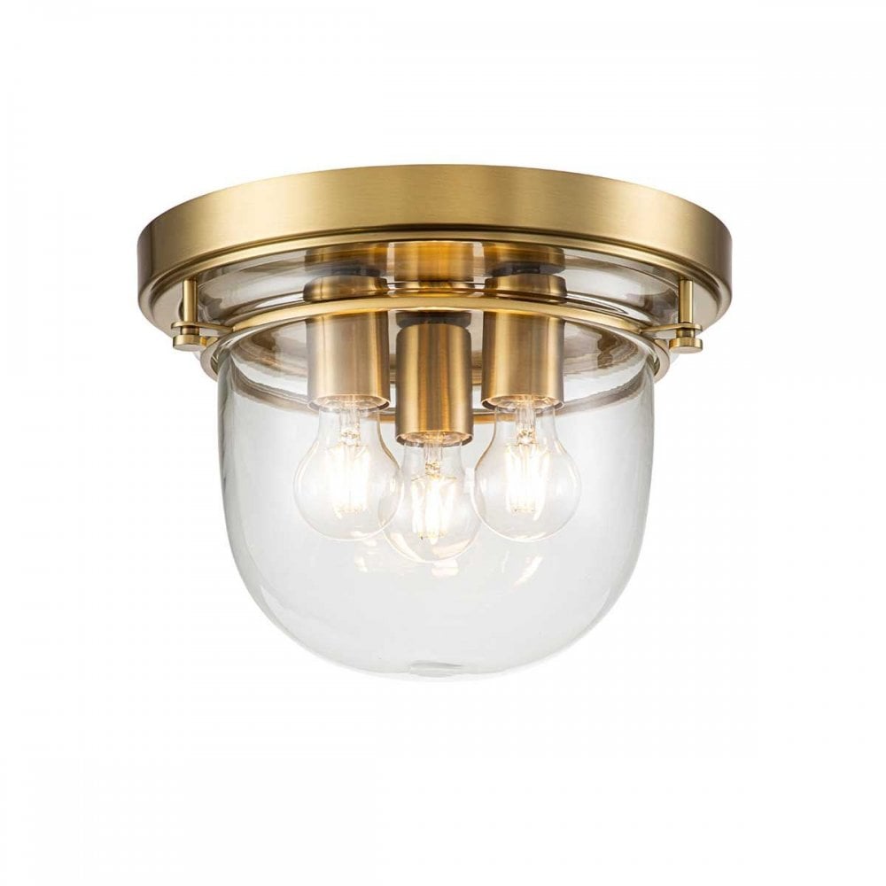 QZ-WHISTLING-F-BB Whistling 3 Light Flush Brushed Brass