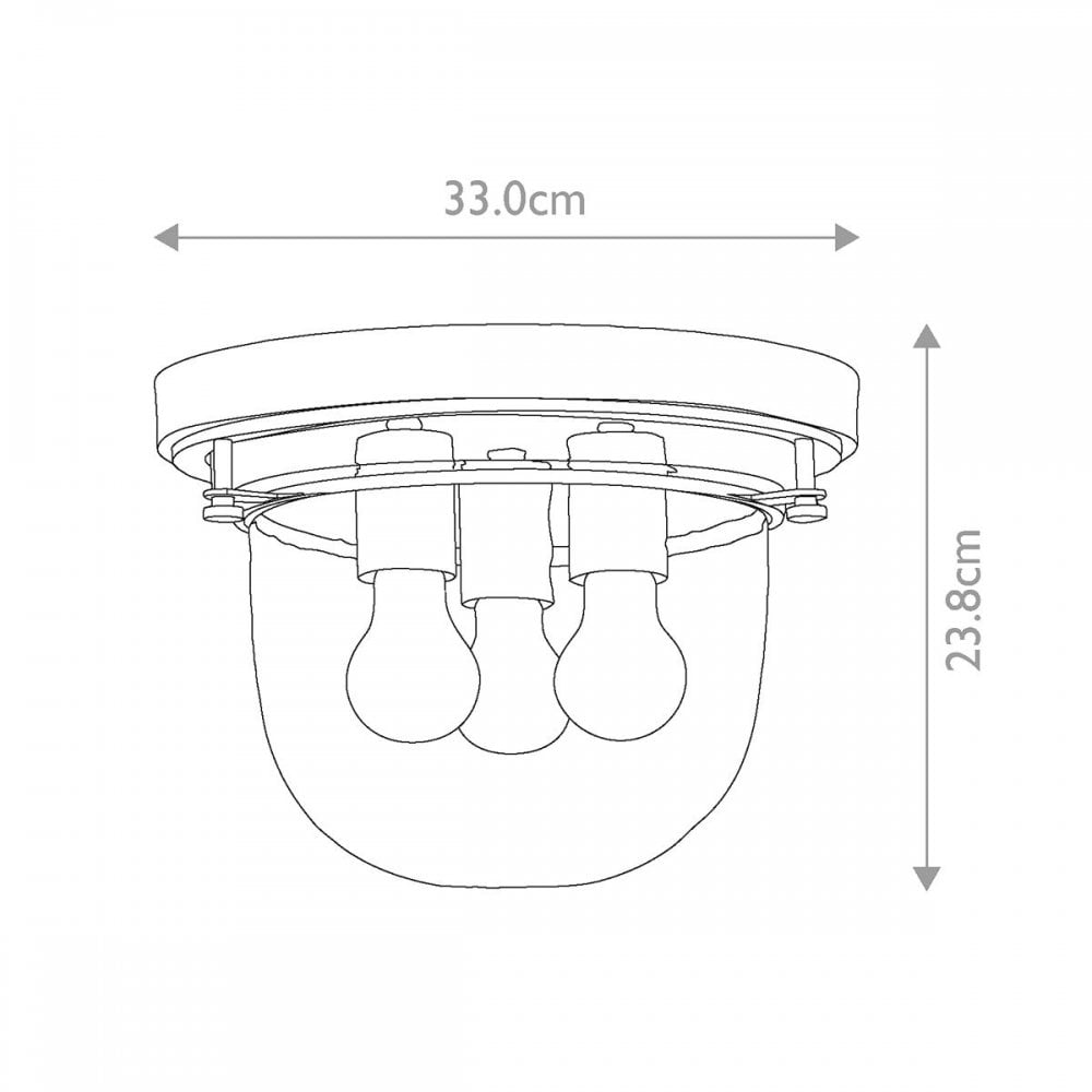 QZ-WHISTLING-F-BB Whistling 3 Light Flush Brushed Brass
