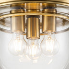 QZ-WHISTLING-F-BB Whistling 3 Light Flush Brushed Brass