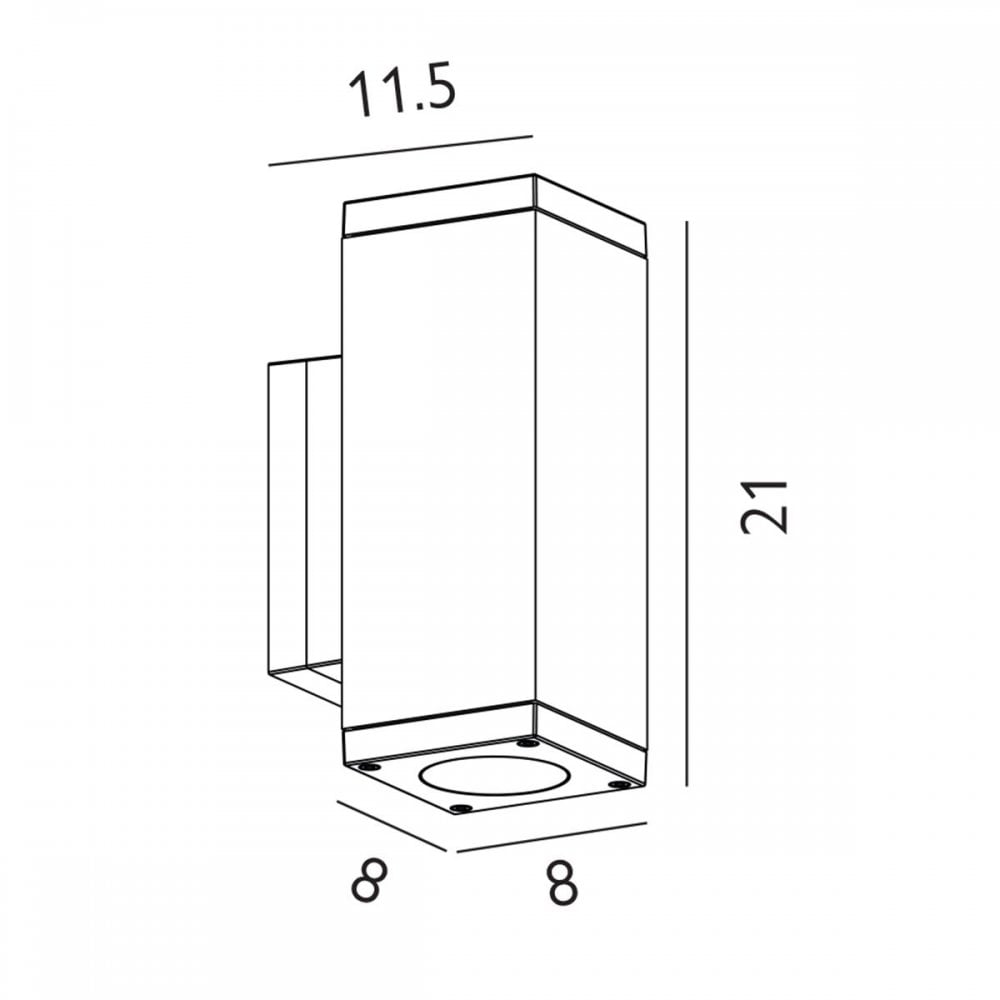 SANDVIK-LED2-GR Sandvik 2 Light Up & Down Wall Light Graphite