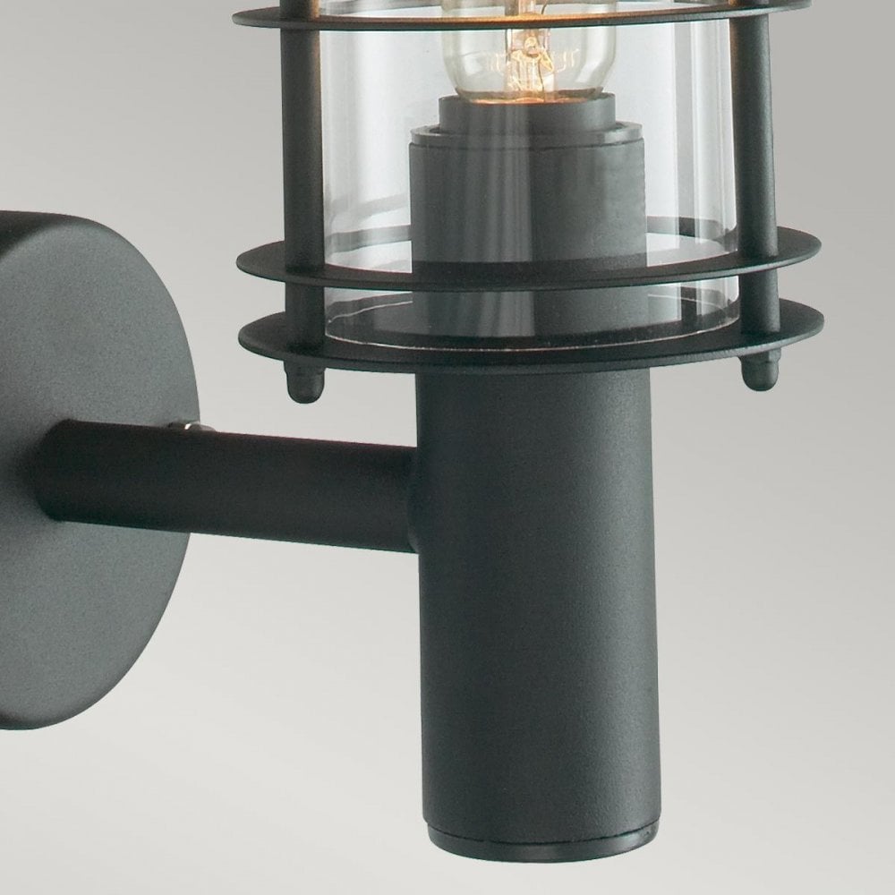 ST1-BLACK Stockholm 1 Light Wall Lantern - Black