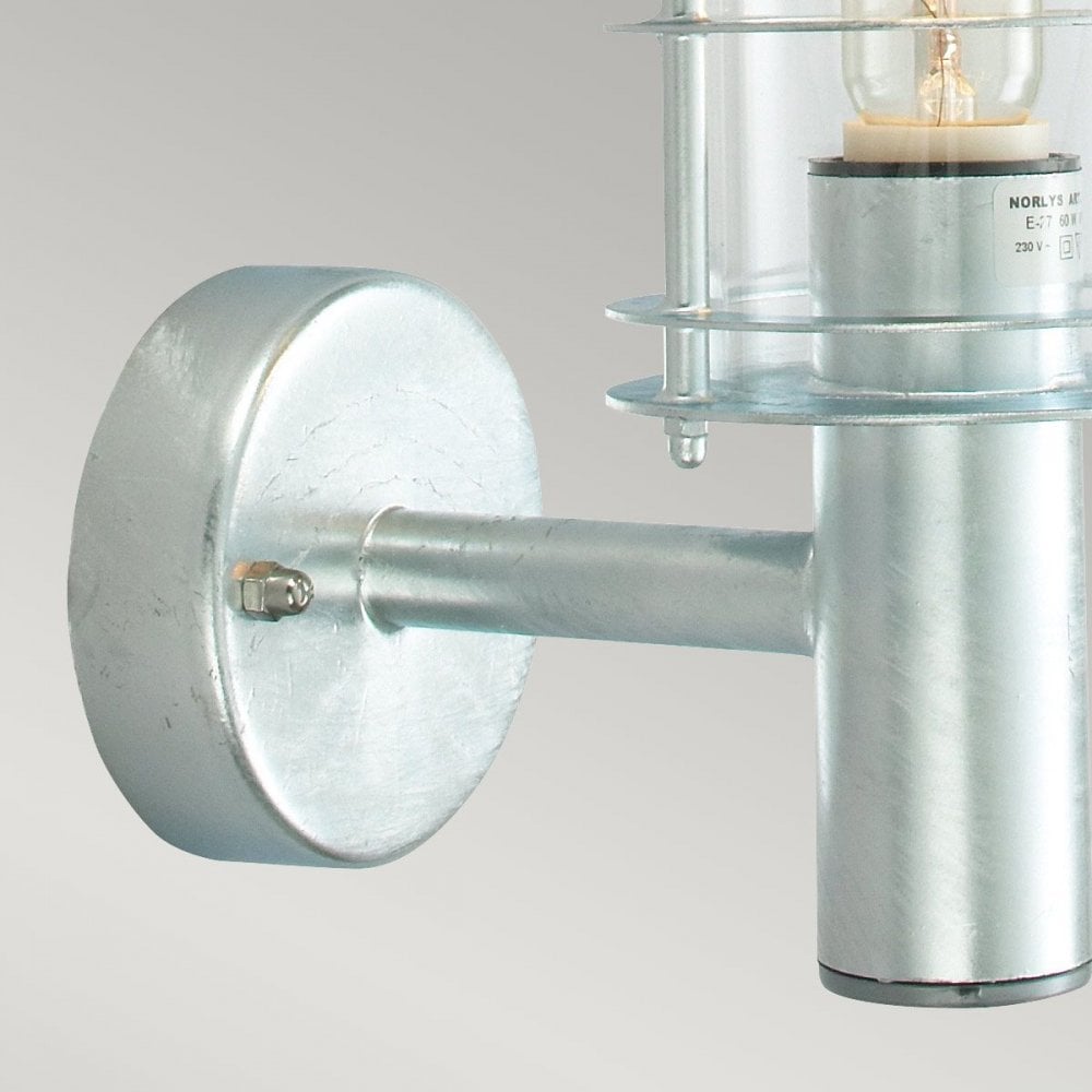 ST1-GALVANIZED Stockholm 1 Light Wall Lantern - Galvanised
