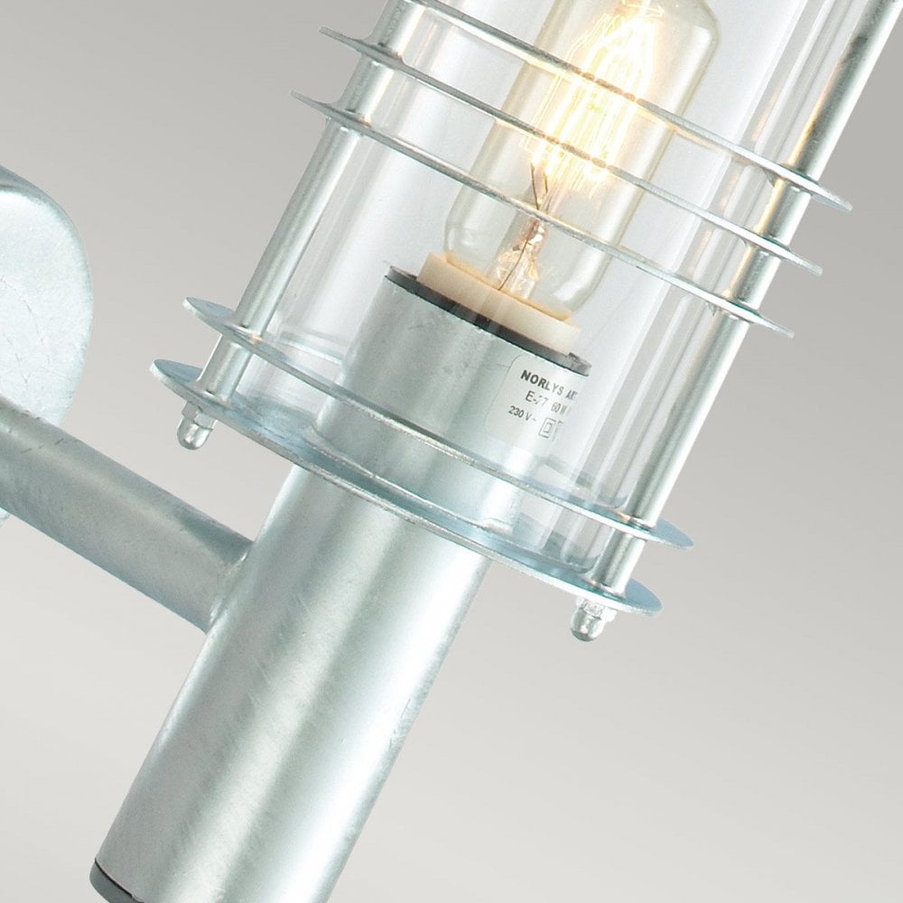ST1-GALVANIZED Stockholm 1 Light Wall Lantern - Galvanised