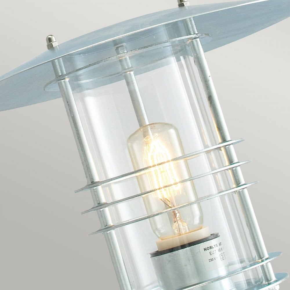 ST1-GALVANIZED Stockholm 1 Light Wall Lantern - Galvanised