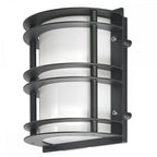 ST-FLU-E27-BLK-O Stockholm 1 Light Flush Light - Black With Opal Glass Black
