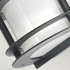 ST-FLU-E27-BLK-O Stockholm 1 Light Flush Light - Black With Opal Glass Black