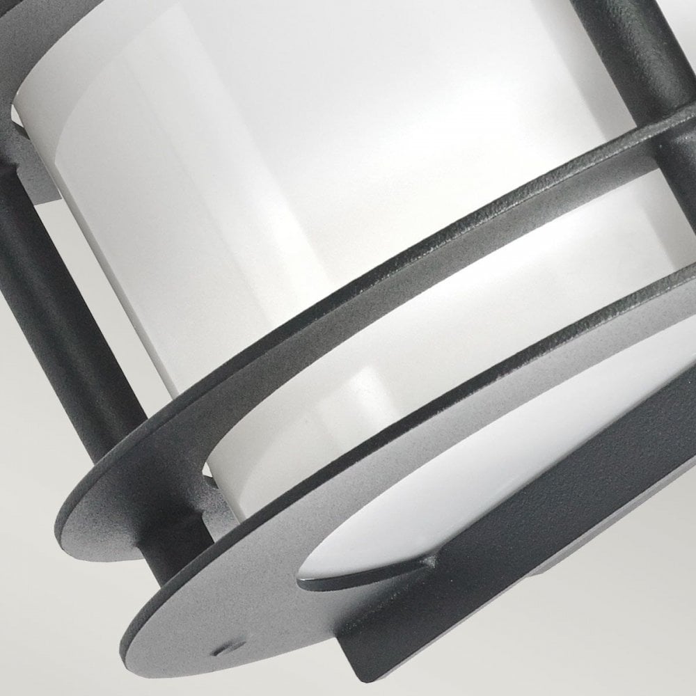 ST-FLU-E27-BLK-O Stockholm 1 Light Flush Light - Black With Opal Glass Black