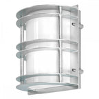 ST-FLU-E27-GAL-O Stockholm 1 Light Flush Light - Galvanised With Opal Glass Galvanised