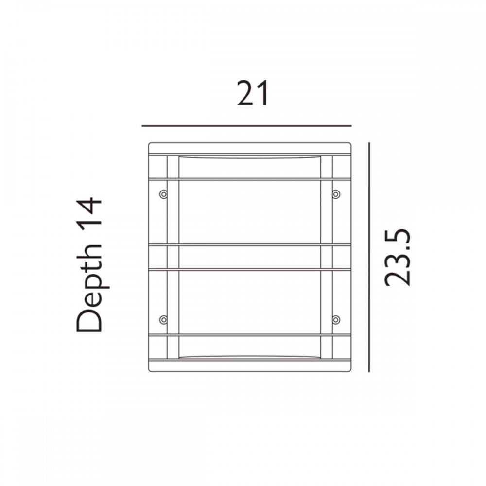 ST-FLU-E27-GAL-O Stockholm 1 Light Flush Light - Galvanised With Opal Glass Galvanised