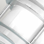 ST-FLU-E27-GAL-O Stockholm 1 Light Flush Light - Galvanised With Opal Glass Galvanised