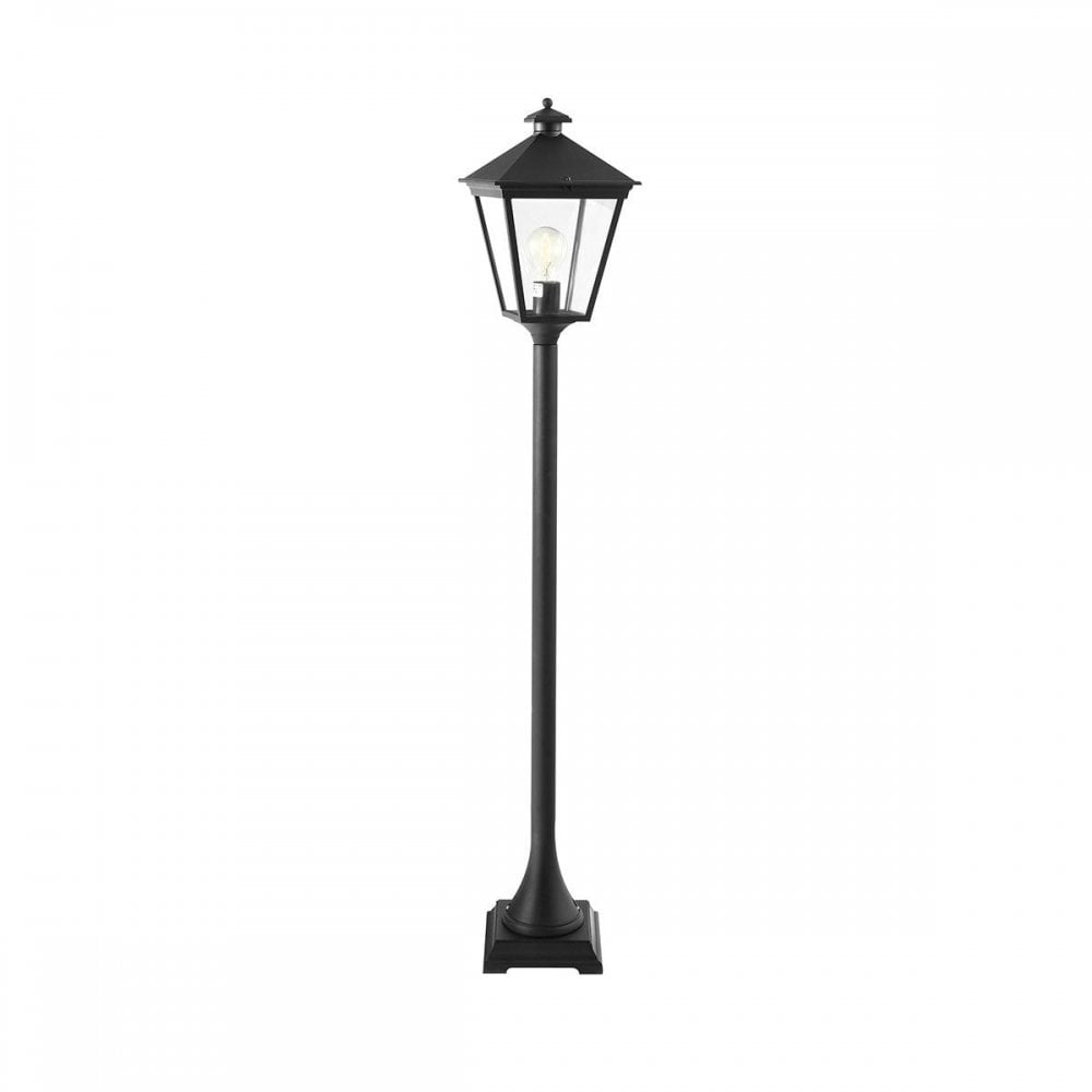 T4-BLACK Turin 1 Light Pillar - Black