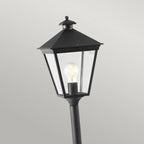 T4-BLACK Turin 1 Light Pillar - Black