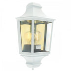 T9-WHITE Turin 1 Light Half Lantern - White