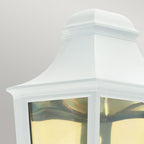 T9-WHITE Turin 1 Light Half Lantern - White