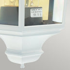 T9-WHITE Turin 1 Light Half Lantern - White