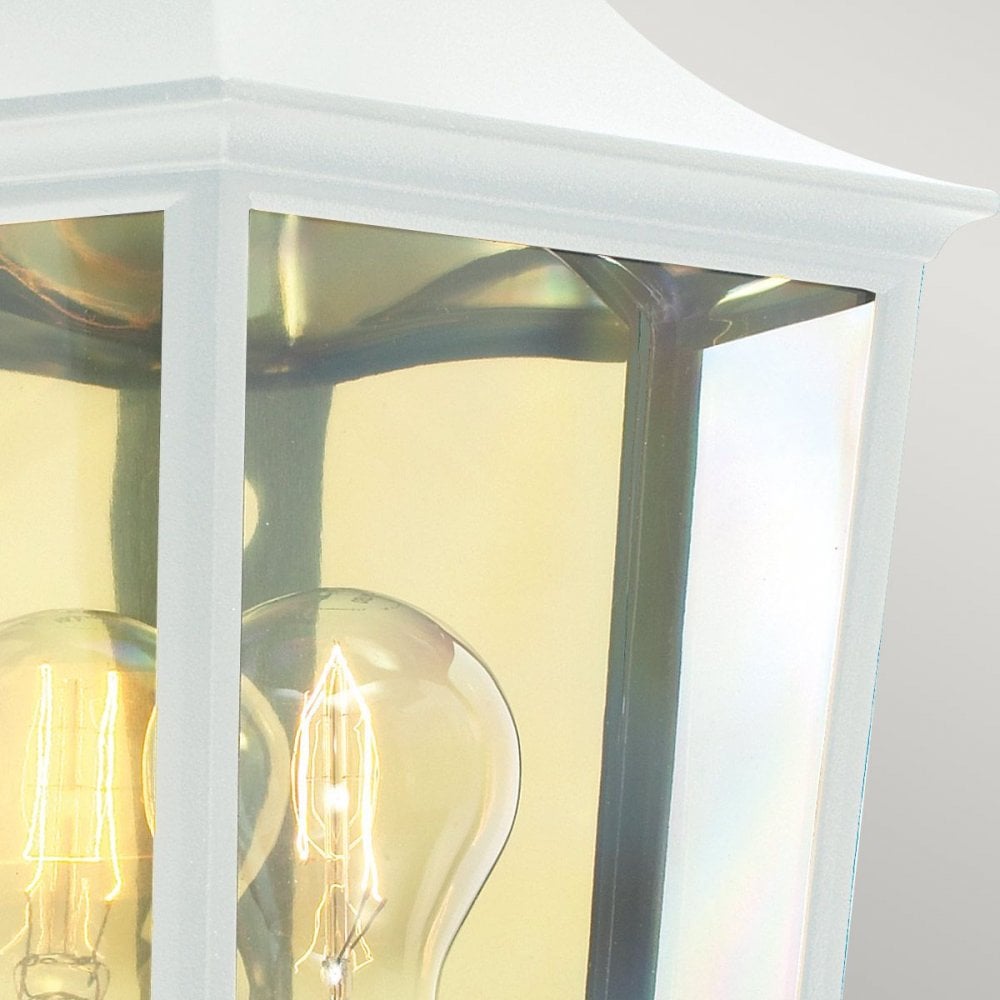 T9-WHITE Turin 1 Light Half Lantern - White