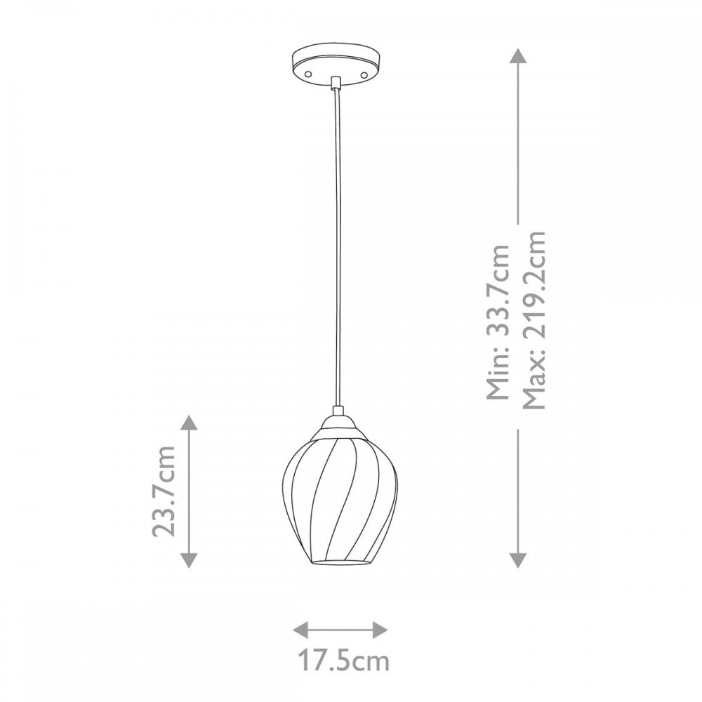 TIBER-P-AMBER Tiber 1 Light Pendant Brushed Brass/ Amber Glass