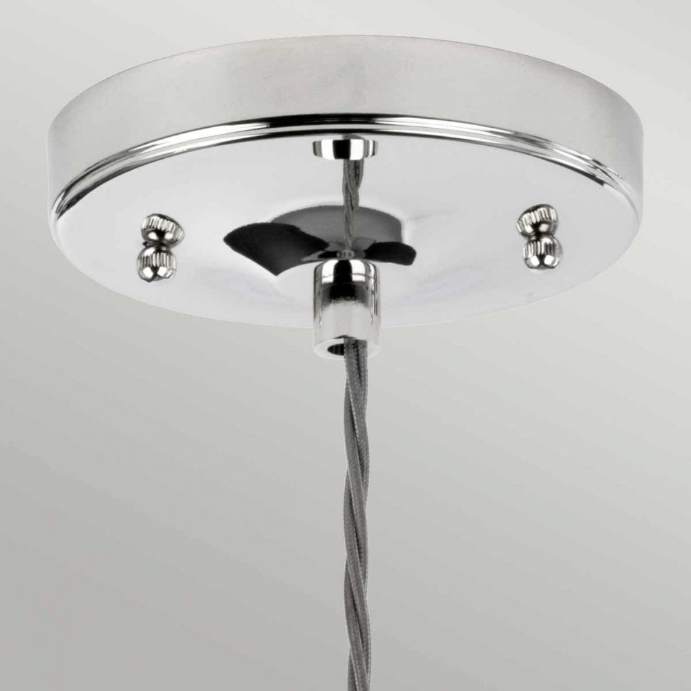TIBER-P-CLEAR Tiber 1 Light Pendant Polished Nickel/ Clear Glass