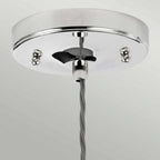TIBER-P-CLEAR Tiber 1 Light Pendant Polished Nickel/ Clear Glass