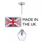 TIBER-P-CLEAR Tiber 1 Light Pendant Polished Nickel/ Clear Glass