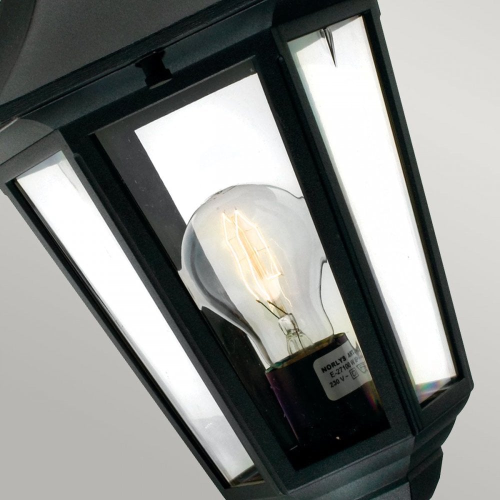 V1-BLACK Valencia 1 Light Up Lantern Black